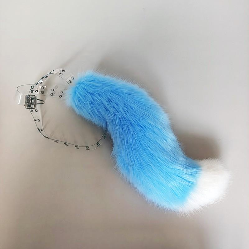 Furry Tail Costume Accessory Cosplay Performance Realistic Plush Fox Cat With Adjustable Strap 55cm 65cm Synthetic Fur