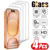 4Pcs HD Tempered Glass Screen Protector For iPhone 11 12 13 14 15 16 17 Pro Max 14 15 16 Plus Air 16e 17e Glass Protection Film2