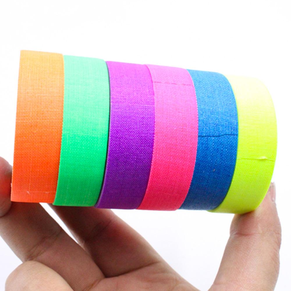 Adhesive Tape Under UV Black Light Fluorescent Neon Gaffer Blacklight Reactive Masking Cloth Party Stages Photography 5pcsPinstriping Tape 3