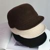 Теплая шляпа-цилиндр для женщин, шерстяная шляпа для верховой езды, модные шляпы федора, для повседневной носки