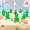 15 шт. Светящиеся фигурки лягушек Зеленые смолы Миниатюрные фигурки животных Игрушка для садового ландшафта и украшения домашнего стола