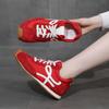 Женские балетки из натуральной кожи в стиле ретро Forrest Gump Color Block, повседневная обувь, летние модные легкие кроссовки без застежек