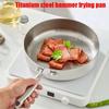 Titanium Zinc Zinc Alloy Hammered Texture Frying Pan Fast Heating Steak Skillet Non-stick Pot  Fried Eggs