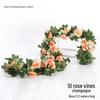 Artificial Rose Vine for Living Room Decoration, Air Duct Cover, Plastic Flower Garland