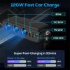 Автомобильное зарядное устройство для телефонов 120 Вт Plug And Play Зарядное устройство-разветвитель Защита от перезарядки Зарядное устройство Адаптер Pd Qc3.0 Автомобильное зарядное устройство