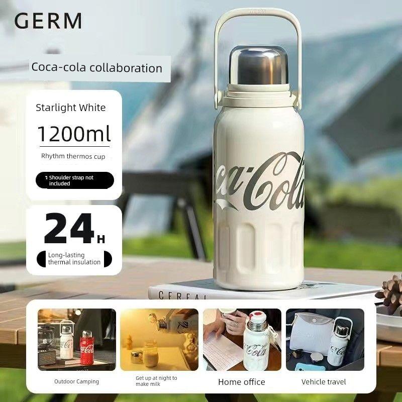 Ge Qi Germ Coca-Cola Large Capacity Vacuum Cup Infant Water Cup Girl 2023 New Stainless Steel Kettle