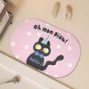 Cartoon hard diatom mud floor mat bathroom suction board non-slip quick-drying mat toilet door toilet floor mat foot mat