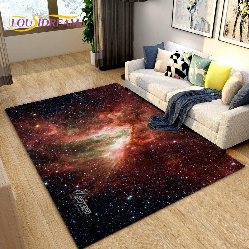 Коврик Galaxy Universe Space Stars, ковер для гостиной, украшение детской комнаты, дети играют, ползают, нескользящий напольный коврик