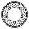 BOLANY Bicycle Chainring Aluminum Alloy Bicycle Chainring Plate Plate for 130 BCD 53TAnode Black