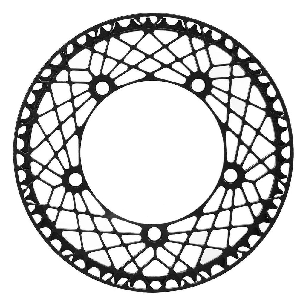 BOLANY Bicycle Chainring Aluminum Alloy Bicycle Chainring Plate Plate for 130 BCD 53TAnode Black
