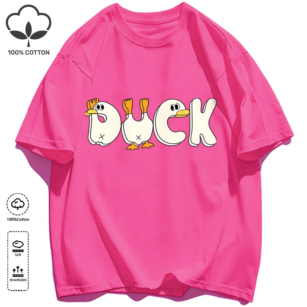 A Simple Pattern In The Shape Of A Duck Unisex T-Shirt Summer Cotton Retro Tee Fashion Loose Sportswear Unisex Basics Clothing