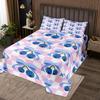 Cartoon Blueberry Bedspread Summer Tropical Fruit Quilted Coverlet Watercolor Botanical Leaves Flower Bedding Set for Teen Adult