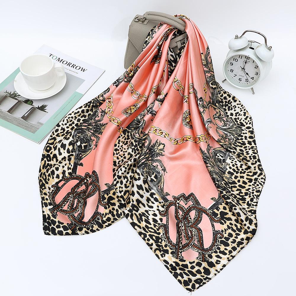 High-quality Luxurious Silk Scarves Headband Scarfs Neck Scarf For Women Chain Silk Scarf Women's Decorative Shawl