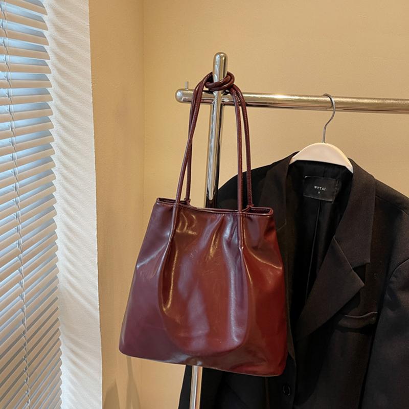 Yogodlns Новая женская модная сумка-тоут большой вместимости однотонная стильная сумка-ведро мягкая сумка для работы женские модные ПУ сумки через плечо