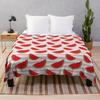 Red Watermelon Soft Throw Blanket Queen Lightweight Flannel Fleece Blanket for Couch Bed Sofa Travelling Camping for Kids Adults