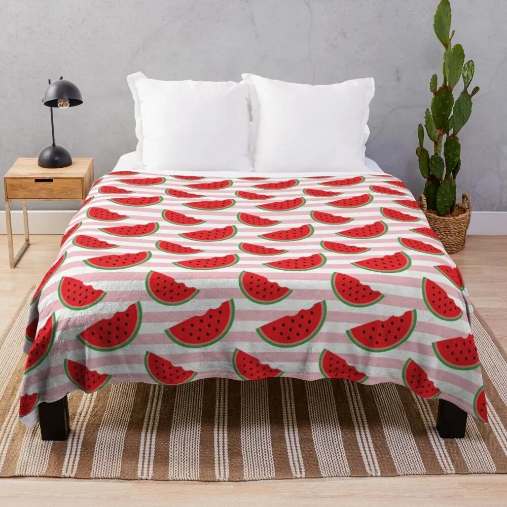 Red Watermelon Soft Throw Blanket Queen Lightweight Flannel Fleece Blanket for Couch Bed Sofa Travelling Camping for Kids Adults