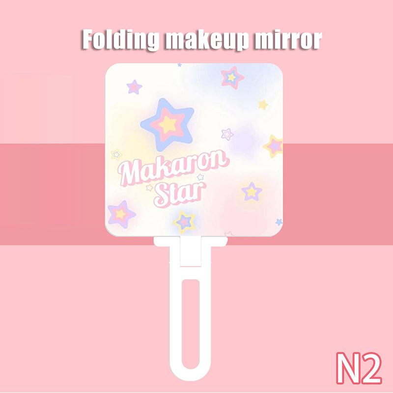 Portable Ins Liquid Shape Heart Mirror Handheld Desktop Cosmetic Mirror Makeup Mirror Travel Metallic High Definition Mirror