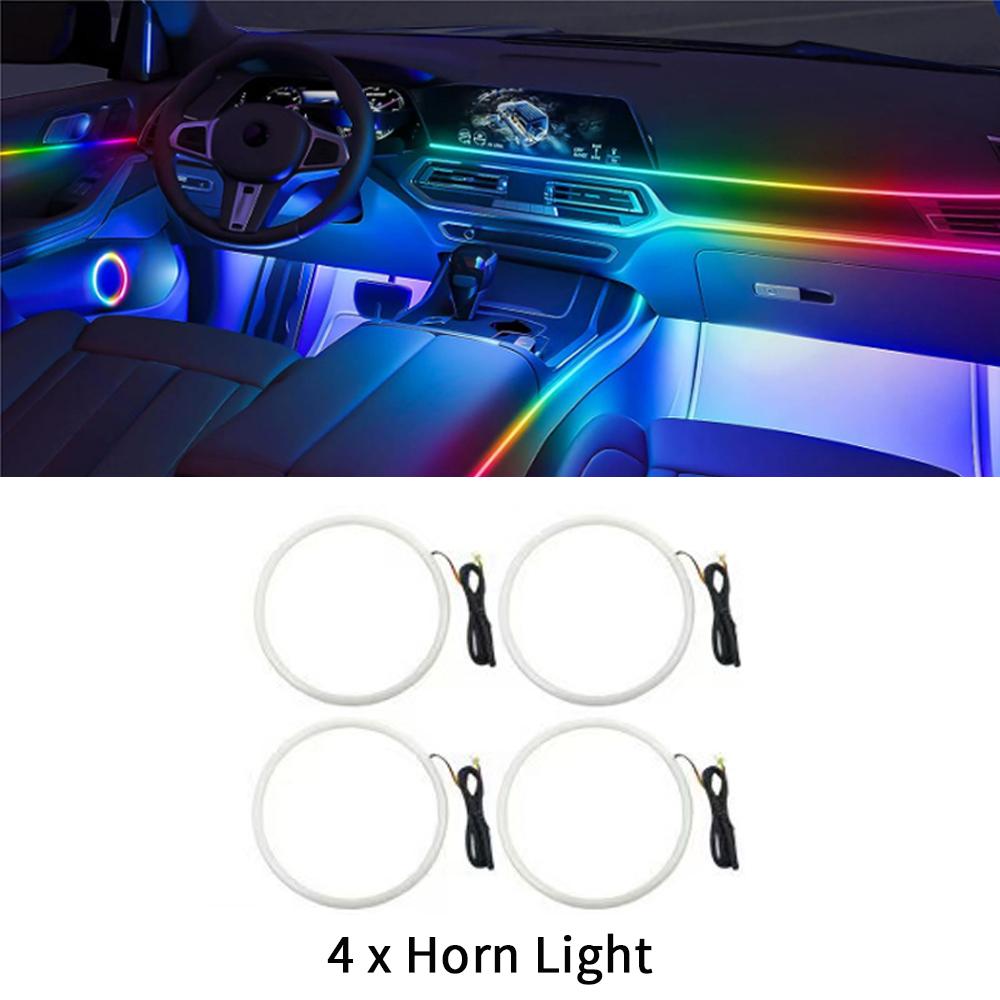 22 in 1 Symphony Car Ambient Light RGB 64 Color Universal LED Interior Hidden Acrylic Strip Light Decoration Atmosphere Lamp APP