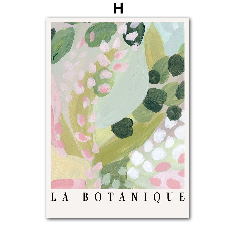 Богемия Море Автомобильная Ваза Листья Растения Абстрактный Пейзаж Постер И Принты Настенное Искусство Холст Живопись Картины Для Декора Гостиной