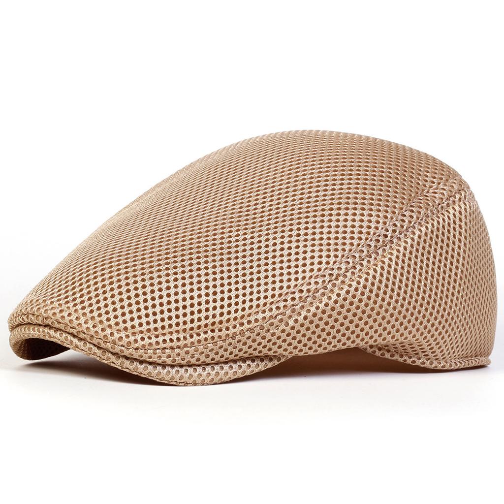 Летний дышащий сетчатый берет Мужской модный повседневный дорожный головной убор Уличные кепки тракеров Хлопковые кепки газетчика