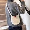 2025 New Fashion Macaron Plush Oval Cute Small Crossbody Shoulder Backpack Women Ins New