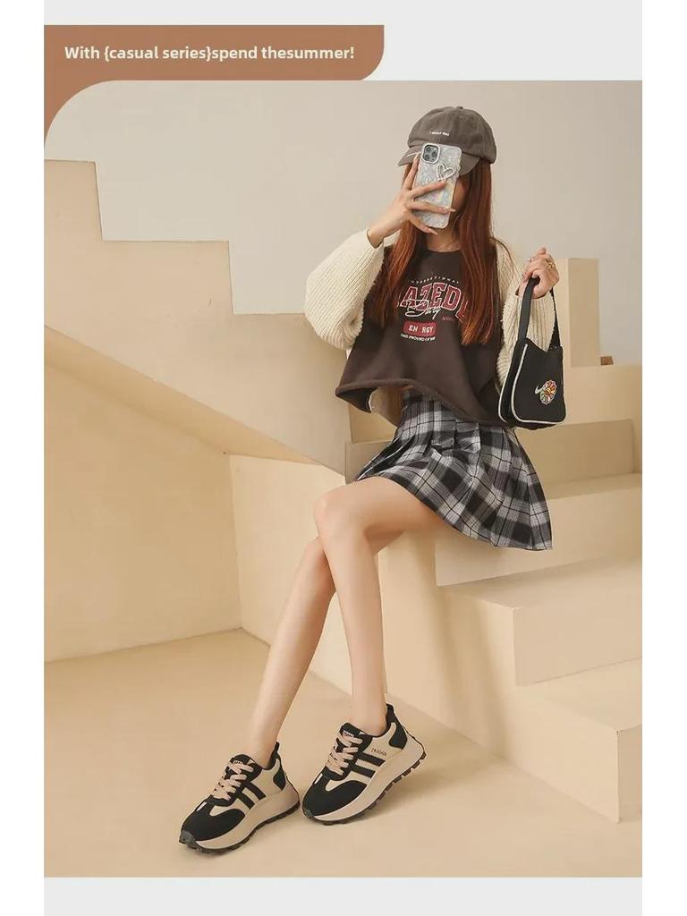 Женские кроссовки в гонконгском стиле Dad Shoes с толстой подошвой - модные кроссовки осень/зима 2024 года