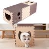 14pcs/set  Foldable Cat Tunnel Toys EVA Foam Scratchig Board Ground Play Interactive Cat Toys DIY Free Combinations 30x30cm