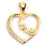[L4380] - Позолоченный кулон «Любовь», белое золото - 20x18 мм
