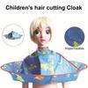 Водонепроницаемый плащ для стрижки с мультяшным узором, полиэстеровый плащ для стрижки, форма зонтика для детей