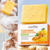 Turmeric Lemon Soap Body Bar Rich Foam Deep Cleansing Removes Oil Dirt Improves Rough Skin