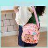 Printed Capybara Cartoon Shoulder Bag Children Outdoor Leisure Crossbody Bag