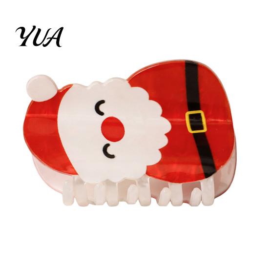 Lightweight Hair Accessories for Christmas Claw Clip Women, Cute Patterns Non-Slip Strong Hold Tree Barrettes Shark Clip, Decorative Holiday