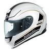 OGK KABUTO SHUMA NOVA Motorcycle Helmet In Pearl White and Black Full-Face (Size L)