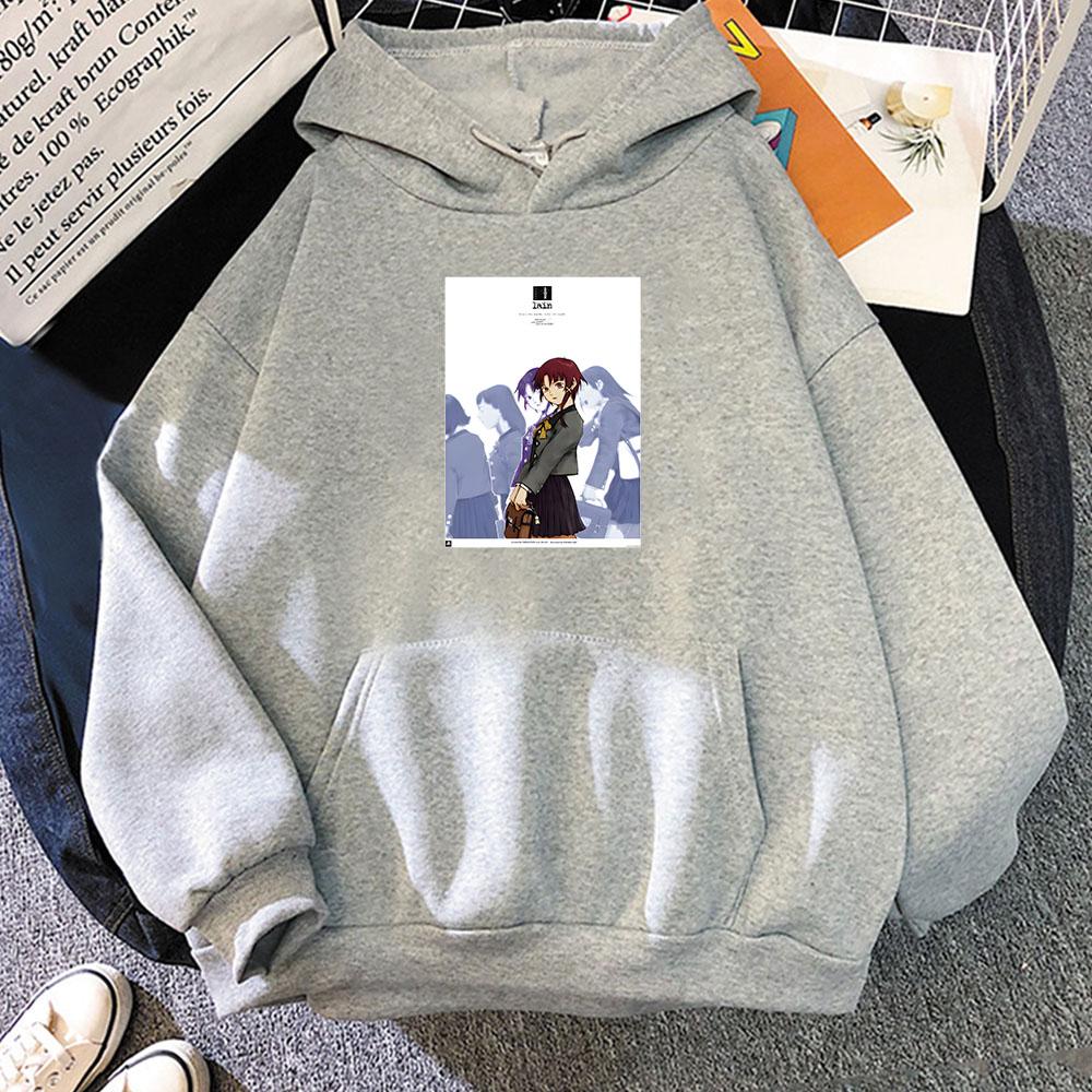 Lain Serial Experiments японская аниме-печатная толстовка с капюшоном мультяшный принт ретро-толстовка поп-милая одежда пуловеры