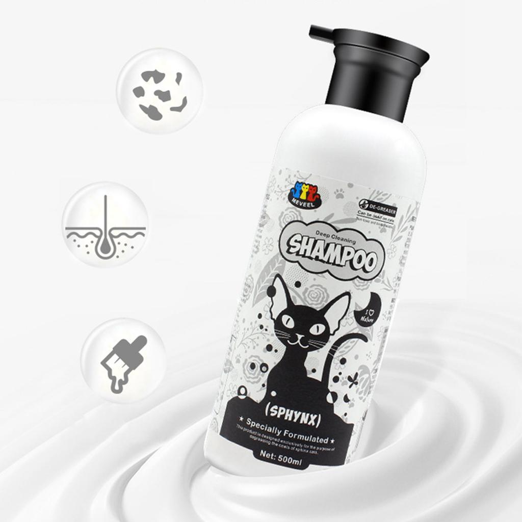 Deep Cleansing Cat Shampoo 500ml Keep Your Pets Clean and Healthy Grooming Mild Sphynx Cat Shower Gel Supplies