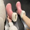 Новые модные женские хлопковые противоскользящие резиновые сапоги с коротким бочонком