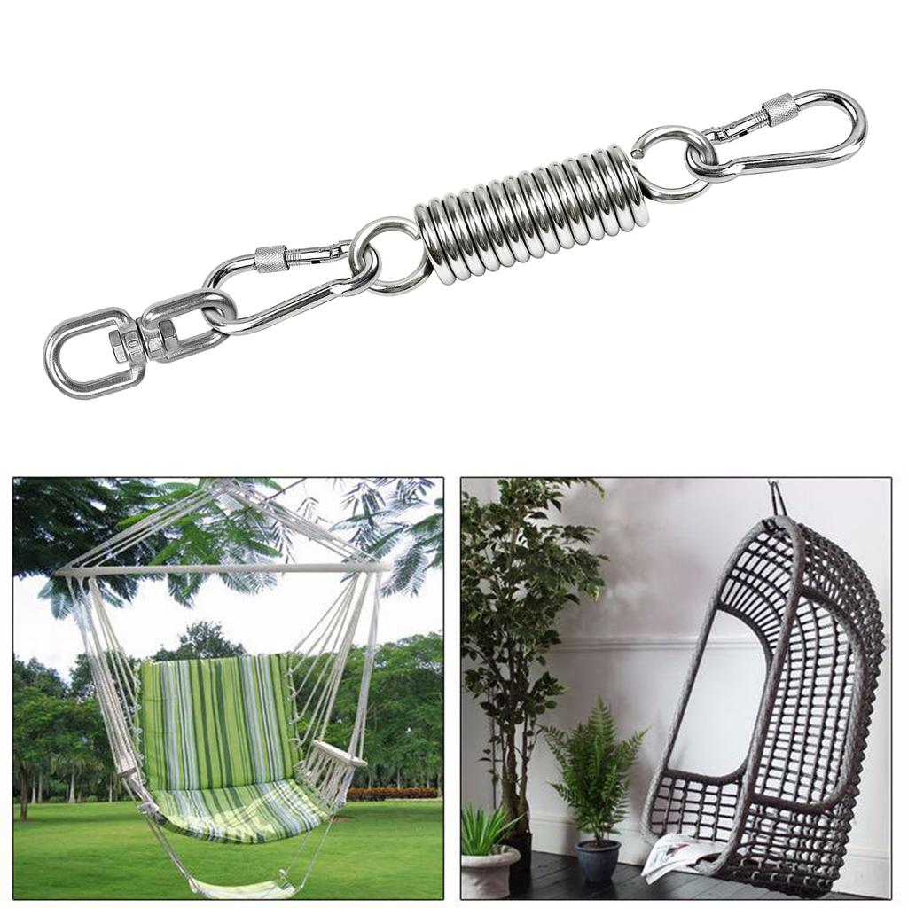 Swing Chair Hammock Spring Snap Carabiner Clips 500LB Capacity Hanging Chair Spring 360 Rotating Hook Kit Hanging Accessories