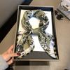 Высококачественный шелковый хлопковый шарф с узором «елочка» женский весенний и осенний новый универсальный декоративный шарф-шаль модный печатный маленький квадратный шарф