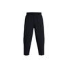UA Unstoppable Solid Color Lace-Up Mid-Rise Nine-Point Casual Pants Men Bottoms Black 1383030-001
