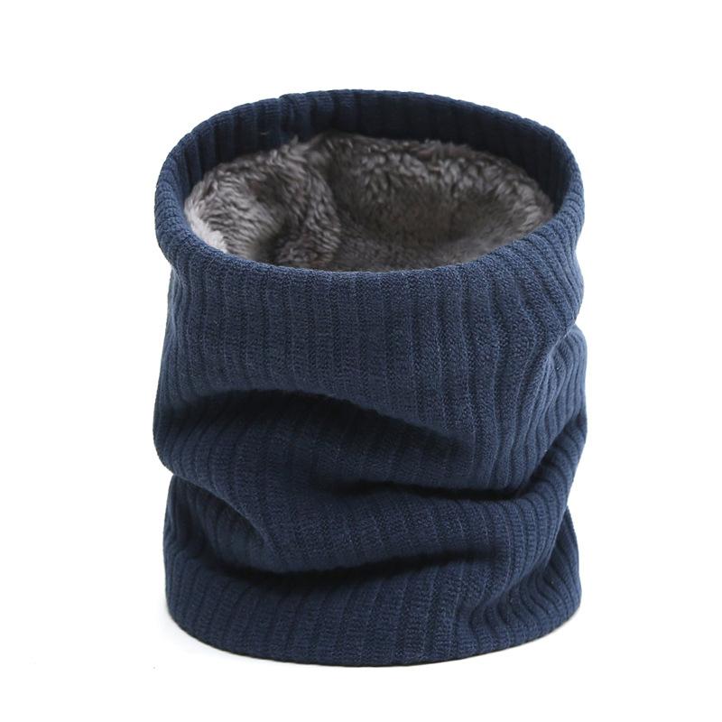 Fashion Stripe Plush Thicken Warm Winter Ring Scarf Women Men Knitted Full Face Mask Snood Neck Scarves Bufanda Muffler