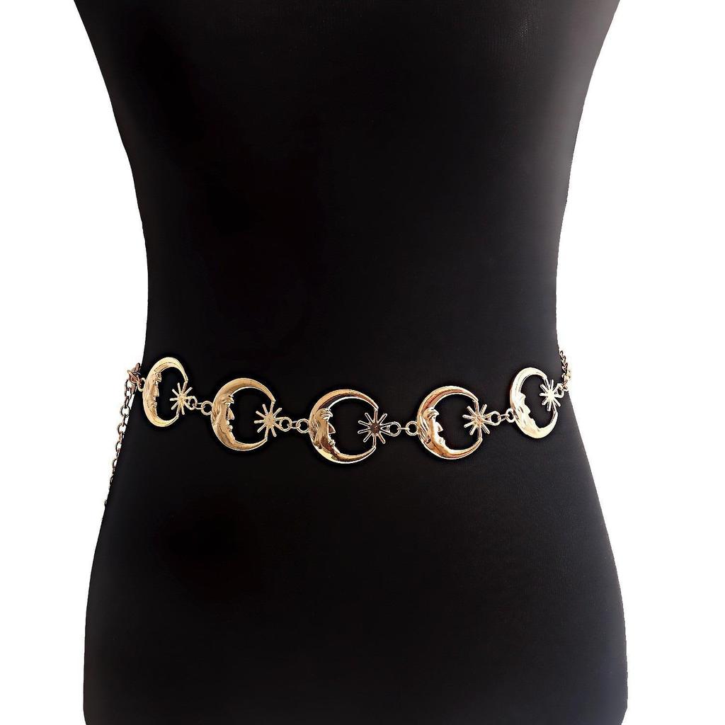 Sunflower Metal Waist Chain for Women - Adjustable European & American Style Waist Belt Ornament