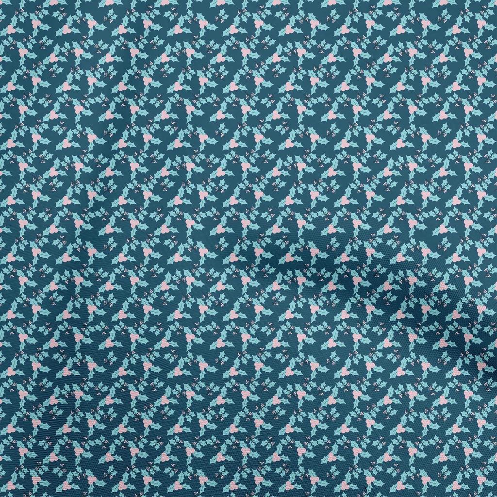oneOone Cotton Flex Light Blue Fabric Christmas Diy Clothing Quilting Fabric Print Fabric By Yard 40 Inch