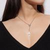 Coin Sparkly Long Tassel Cross Chokers Pendant Jewelry Clavicle Chain Fashion Accessories Necklaces