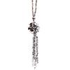 Crystal Beads Long Necklace for Women's Autumn Winter Fashion Chain Tassel Pendant Neck Decoration MIT
