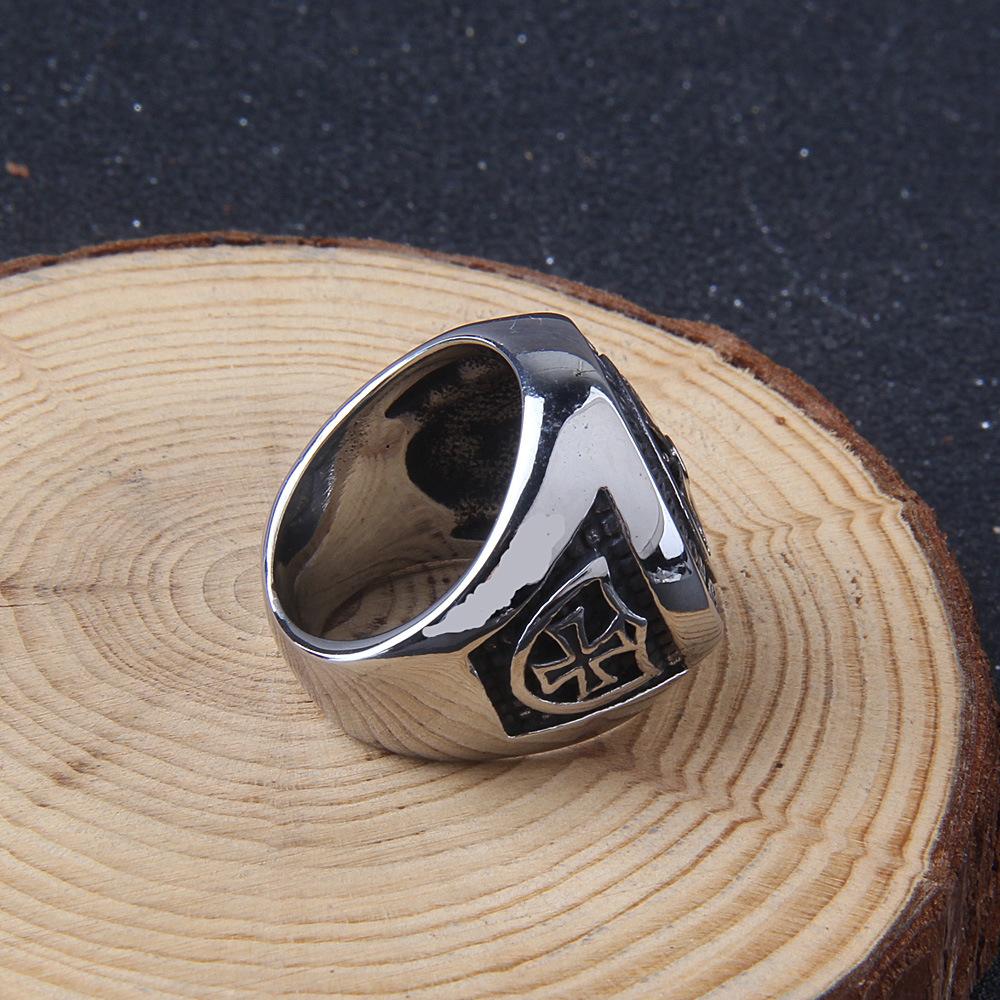 Новое кольцо из нержавеющей стали Viking Militie для мужчин Personality Cross Knight Jewelry