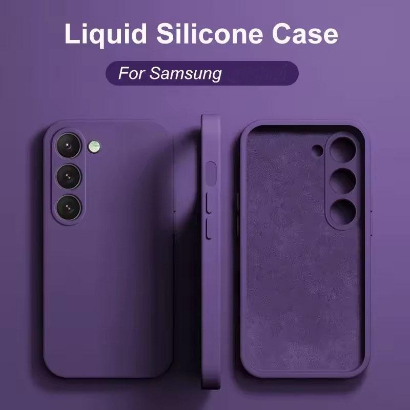 Чехол S25 S24Plus, жидкий силиконовый чехол для телефона Samsung Galaxy S23 S 23 S22 Ultra S24 FE S25 + Plus, мягкий чехол