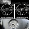 C200 E200 Новый Для Mercedes Benz 45/49 мм Автомобильный Руль Кристальный Алмазный Стикер Эмблема Для Mercedes Benz AMG A B C E S GLA CL