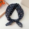 Korean-Inspired Cotton Linen Silk Scarf - Elegant, Simple, High-End Neckerchief for Spring & Autumn