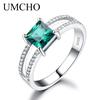 Umcho Настоящее серебро 925 пробы, созданное из натурального драгоценного камня, кольцо на юбилей, день рождения, День святого Валентина, ювелирные изделия, подарки