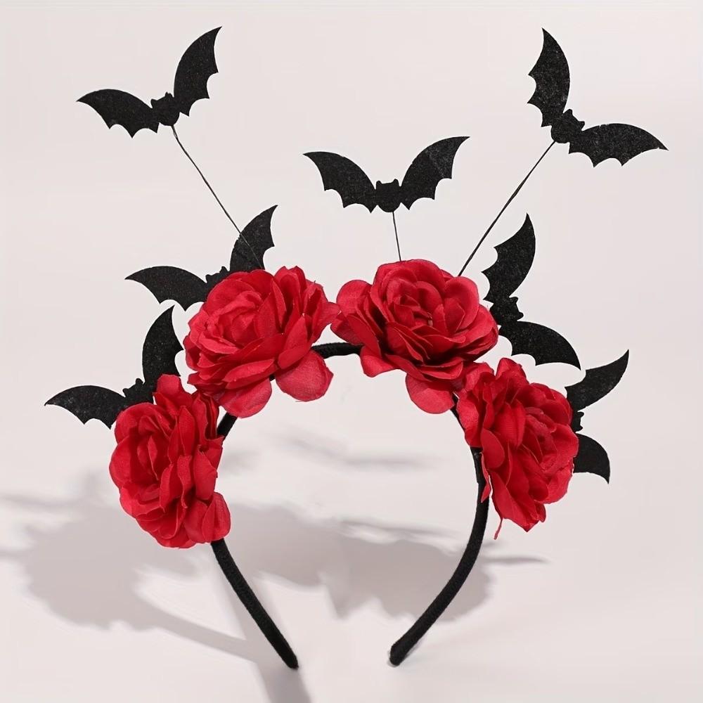 Spider Web Witch Hairband Black Artificial Flowers Party Role-playing Accessory Costume Party
